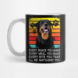 Whisker Whispers Rottweiler Chronicles, Every Snack You Make Mug